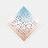 Inspirerend citaten Blauwe Bruine Ombre Servet (Hoek)