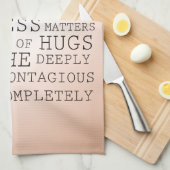 Inspirerend citaten Blauwe Bruine Ombre Theedoek (Quarter Fold)