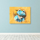 Inspirerend citaten die je mooi kikkerprins bent canvas afdruk (Insitu (Houten vloer))