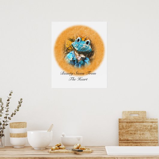 Inspirerend citaten die je mooi kikkerprins bent poster (Keuken)