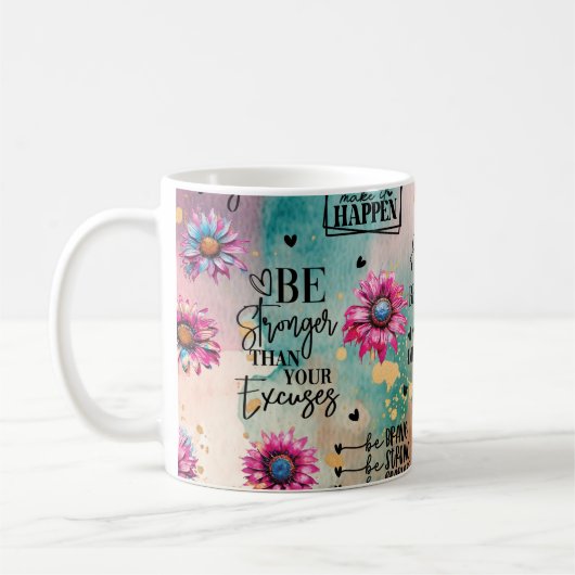 Inspirerend citaten Keramische Mok (Links)