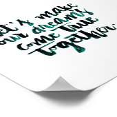 Inspirerend citaten: Laten we onze dromen laten ko Poster (Hoek)