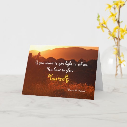 Inspirerend Citaten LDS Kaart (Gele Bloem)