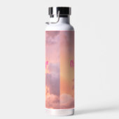 Inspirerend citaten Modern Script Roze Paarse luch Waterfles (Rechts)