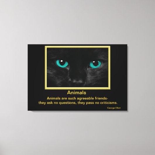 Inspirerend citaten voor dieren 8 canvas afdruk (Voorkant)