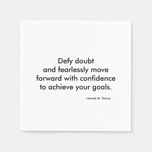 Inspirerend citaten Witte cocktail Napkin Servet (Voorkant)