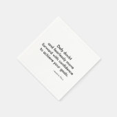 Inspirerend citaten Witte cocktail Napkin Servet (Hoek)