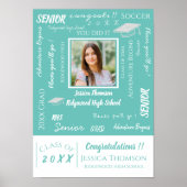 Inspirerend citeert Afstudeerder Foto Afstuderen Poster (Voorkant)