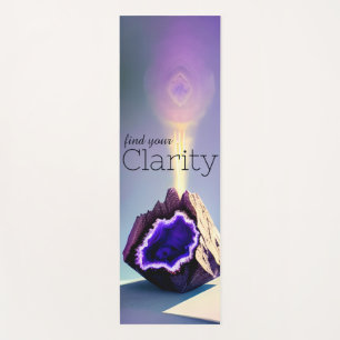 Inspirerend Clear Amethyst Crystal Geode Paars Yogamat