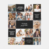 Inspirerend Comfort Aangepaste Berichten & 14-Foto Fleece Deken (Voorkant)