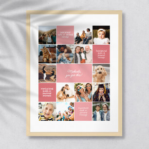 Inspirerend Comfort Aangepaste Berichten & 14-Foto Poster