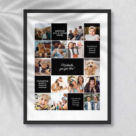 Inspirerend Comfort Aangepaste Berichten & 14-Foto Poster