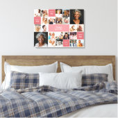 Inspirerend Comfort Custom Text 22-Photo Collage Canvas Afdruk (Insitu (Slaapkamer))