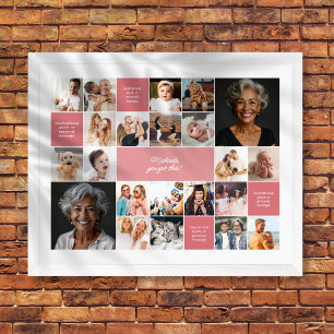 Inspirerend Comfort Custom Text 22-Photo Collage Poster