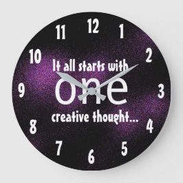 Inspirerend Creatief Donker Paars Ontwerp van het  Grote Klok