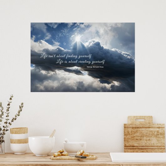 Inspirerend "Creëer uzelf" Sky Ai Art Poster (Keuken)