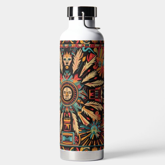 Inspirerend Cyaan "Aztec Dream" Geïsoleerde Fles (Links)