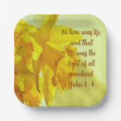 Inspirerend Daffodil Paper Borden Papieren Bordje (Voorkant)