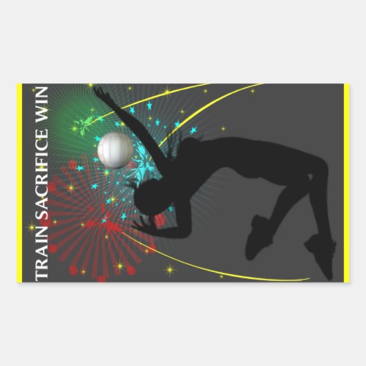 Inspirerend dame volleybal Stickers (Voorkant)