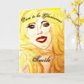 inspirerend dameskaart kaart (Gele Bloem)