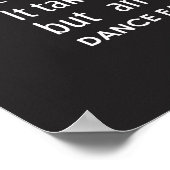 Inspirerend Dance Quottes Poster - Zwart (Hoek)