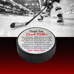 Inspirerend dank je coach voor Ice Hockey Rink Hockey Puck