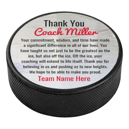 Inspirerend dank je coach voor Ice Hockey Rink Hockey Puck (3/4)