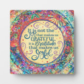  Inspirerend dankbaarheid Joyful Quote Fotoplaat (Voorkant)