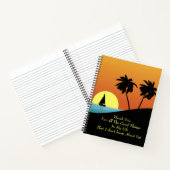 Inspirerend dankbaarheid Quote Tropical Island Notitieboek (Binnen)