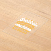 Inspirerend dankbaarheid typografie citaten acryl uitnodigingen (Laagn)