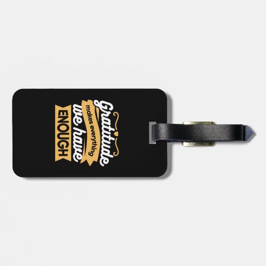 Inspirerend dankbaarheid typografie citaten bagagelabel (Achterkant horizontaal)