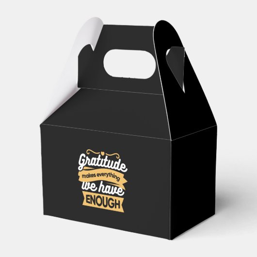 Inspirerend dankbaarheid typografie citaten bedankdoosjes (Voorkant Zijde)