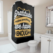 Inspirerend dankbaarheid typografie citaten douchegordijn (In situ)