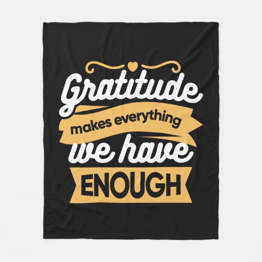 Inspirerend dankbaarheid typografie citaten fleece deken (Voorkant)