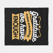 Inspirerend dankbaarheid typografie citaten fleece deken (Voorkant (Horizontaal))