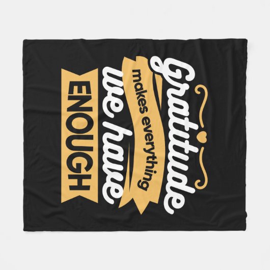 Inspirerend dankbaarheid typografie citaten fleece deken (Voorkant (Horizontaal))