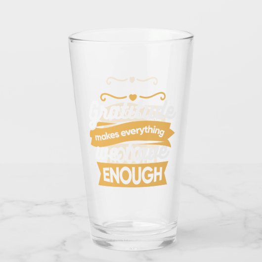 Inspirerend dankbaarheid typografie citaten glas (Achterkant)