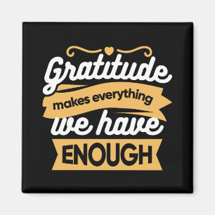 Inspirerend dankbaarheid typografie citaten magneet