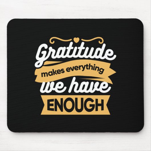 Inspirerend dankbaarheid typografie citaten muismat (Voorkant)