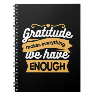Inspirerend dankbaarheid typografie citaten notitieboek