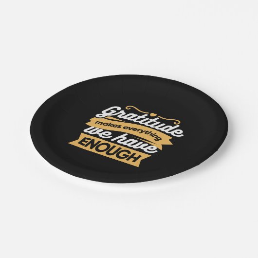 Inspirerend dankbaarheid typografie citaten papieren bordje (Gekanteld)