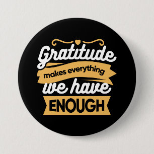 Inspirerend dankbaarheid typografie citaten ronde button 7,6 cm
