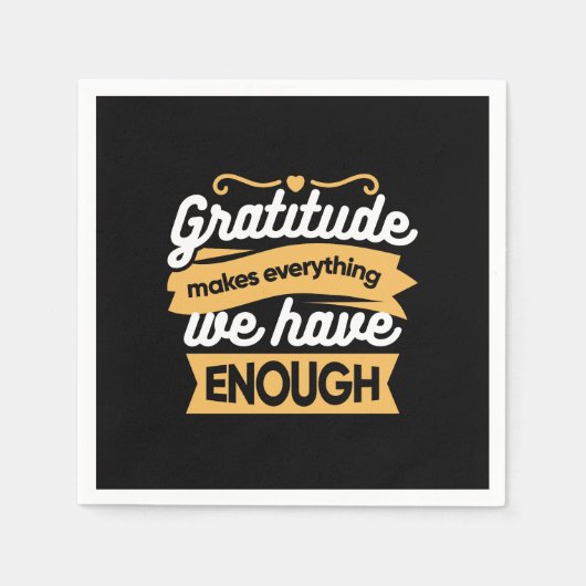 Inspirerend dankbaarheid typografie citaten servet (Voorkant)