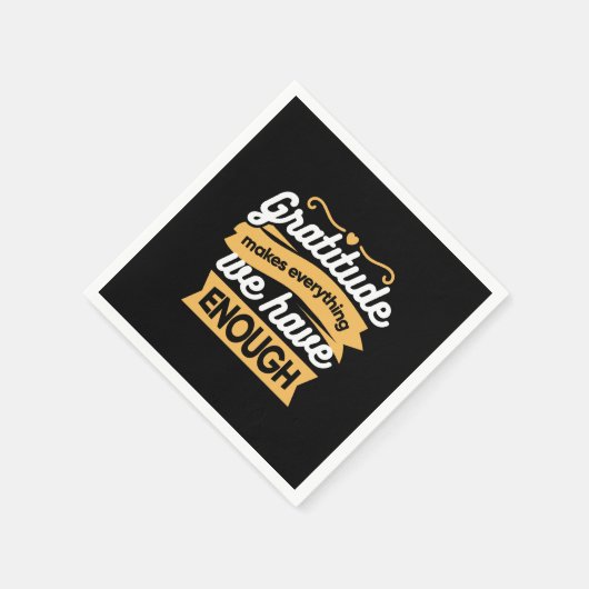 Inspirerend dankbaarheid typografie citaten servet (Hoek)