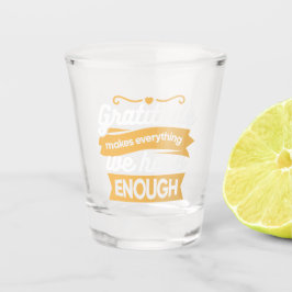 Inspirerend dankbaarheid typografie citaten shot glas