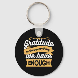 Inspirerend dankbaarheid typografie citaten sleutelhanger