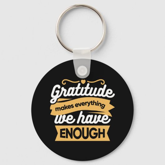 Inspirerend dankbaarheid typografie citaten sleutelhanger (Voorkant)