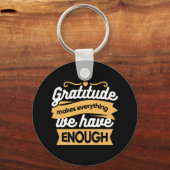 Inspirerend dankbaarheid typografie citaten sleutelhanger (Voorkant)