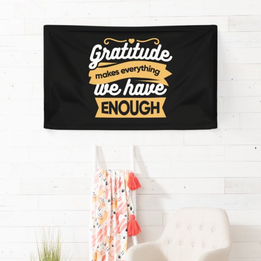 Inspirerend dankbaarheid typografie citaten spandoek (Insitu)