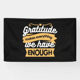 Inspirerend dankbaarheid typografie citaten spandoek